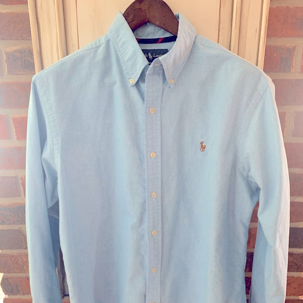 Men’s Polo Ralph Lauren blue oxford shirt sz Large